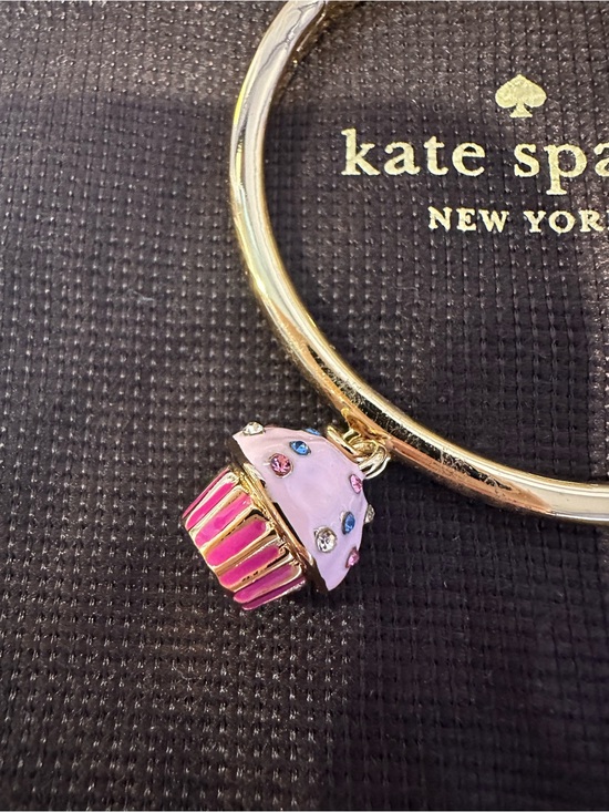 kate spade Jewelry - Kate Spade New York Cupcake Charm Gold bracelet bangle